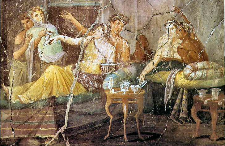 18-Romans-feasting-on-a-triclinium-Pompe